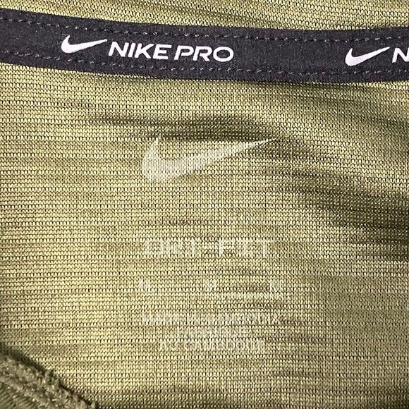 Nike PRO Shirt Mens M Green Dri Fit Training Pullover Tech Activewear DM5889-226 - Picture 4 of 12